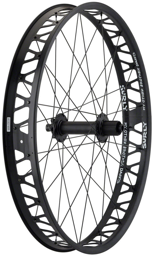 Quality Wheels Bear Pawls / Other Brother Darryl Rear Wheel - 26" Fat, 12 x 197mm, 6-Bolt, HG 11, Black