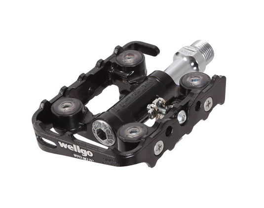 Wellgo WPD-M17C Clipless/Cage Pedals, Black/Black NLS