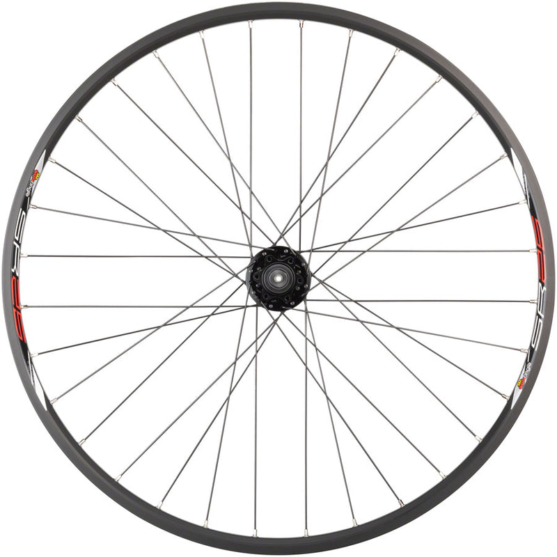 Load image into Gallery viewer, Quality Wheels Sun SR25 Front Wheel 26in QRx100mm 6-Bolt 32H Clincher Black
