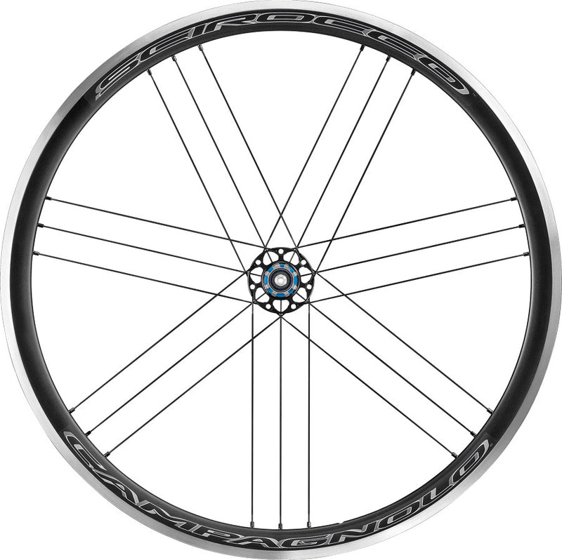 Load image into Gallery viewer, Campagnolo Scirocco Wheelset 700c QRx100/130mm Rim Brake Black Clincher 16/21H
