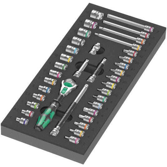 Wera-Tool-9720-8000-A-Zyklop-1-4"-Ratchet-Set-1-Hex-Wrenches-HXTL0347