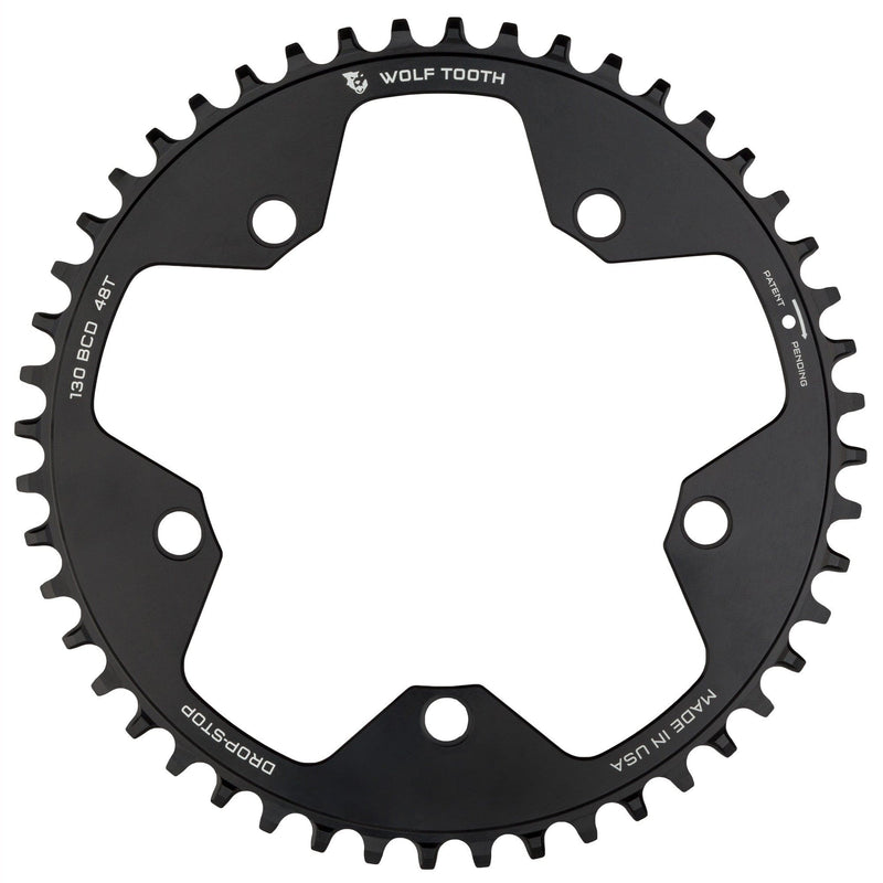 Load image into Gallery viewer, Wolf Tooth Chainring 42t 130 BCD 5-Bolt 10/11/12-Spd Alloy Blk Road Cyclocros
