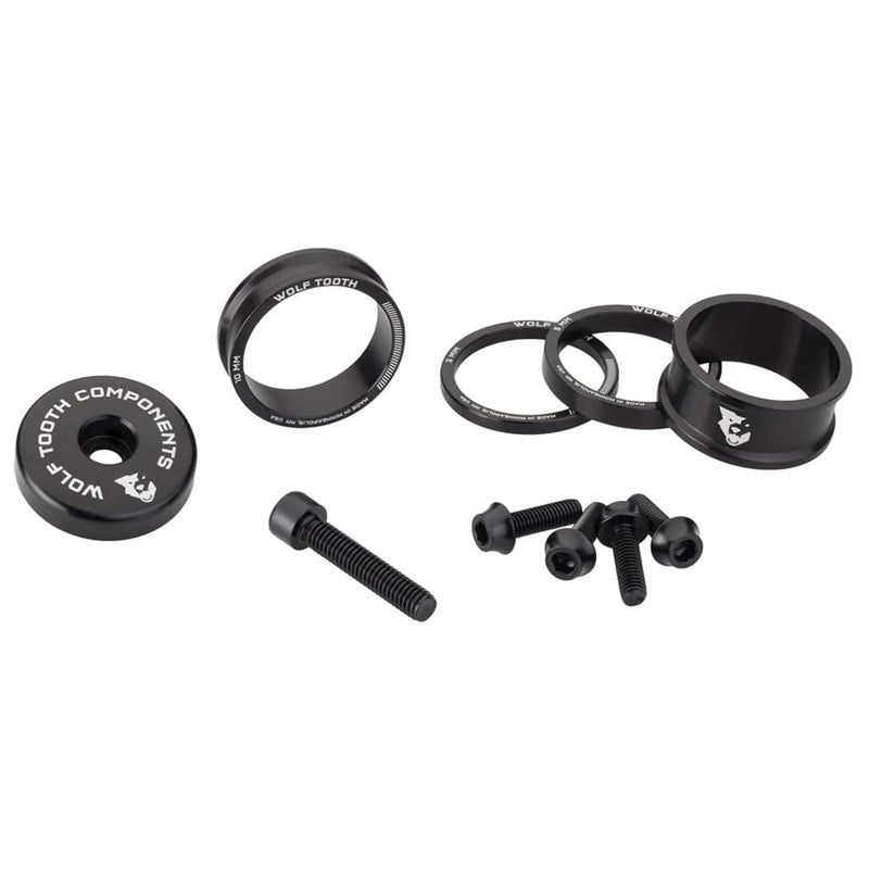 Load image into Gallery viewer, Wolf Tooth BlingKit: Headset Spacer Kit 3, 5,10, 15mm, Red
