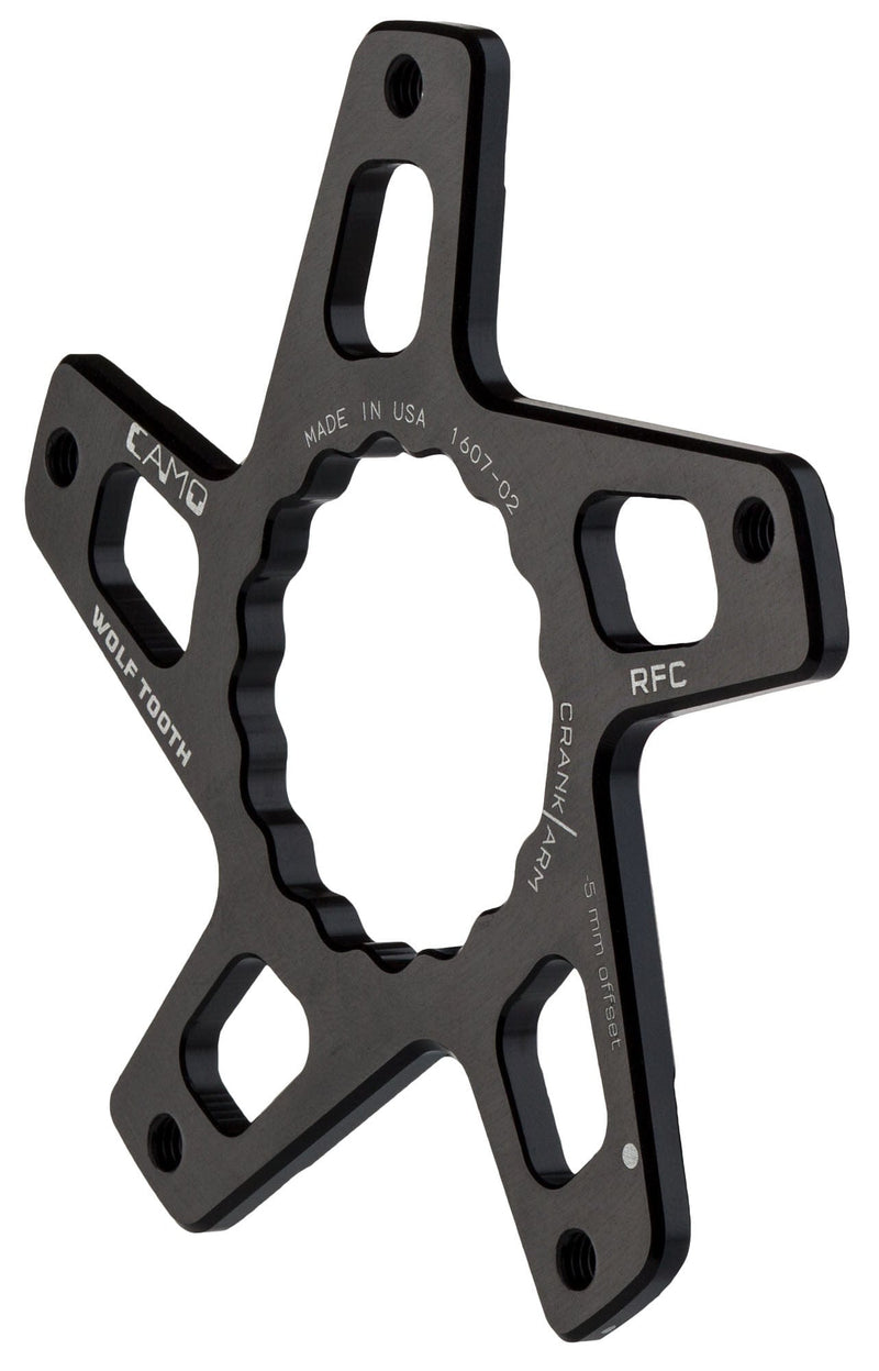 Load image into Gallery viewer, Wolf Tooth CAMO Direct Mount Spider For Race Face Cinch M2 (55mm chainline / 0mm offset) Black
