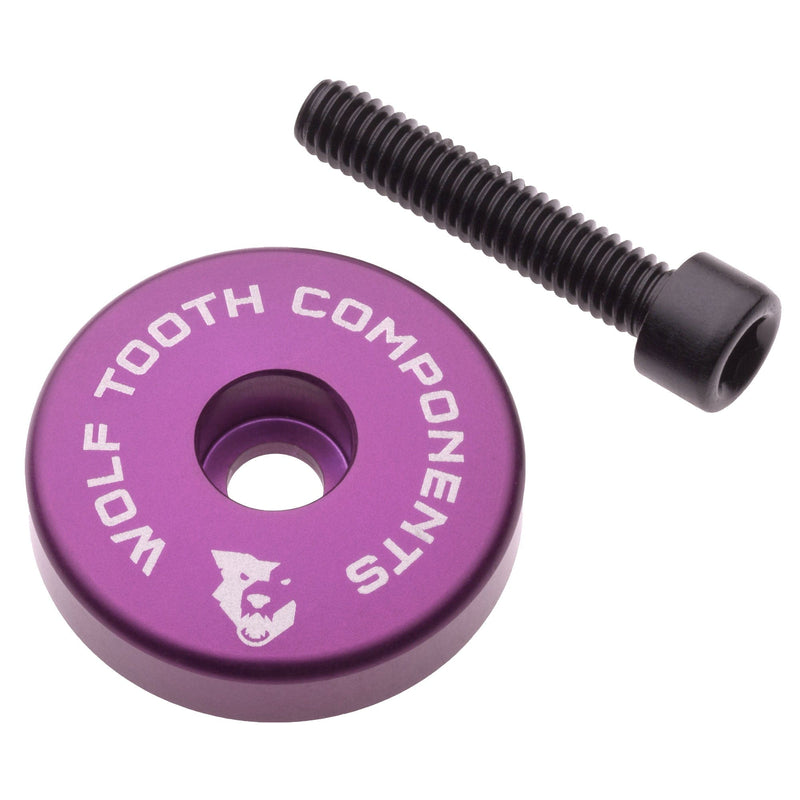 Load image into Gallery viewer, Wolf Tooth Ultralight Aluminum Stem Cap with Integrated Spacer - 1-1/8" Compatibility
