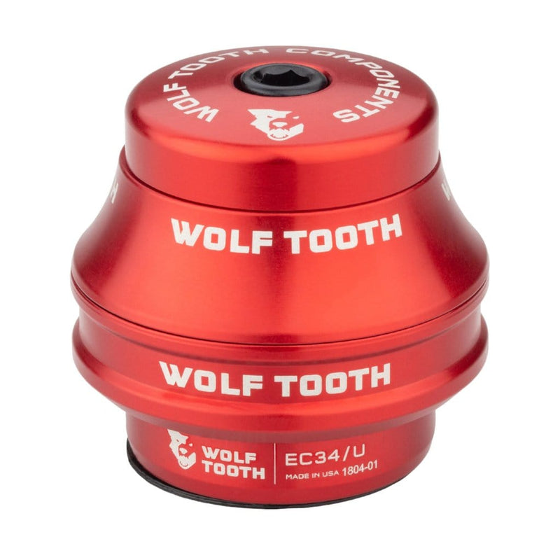 Load image into Gallery viewer, Wolf Tooth Premium Headset - EC34/30 Lower, Red Stainless Steel Bearings
