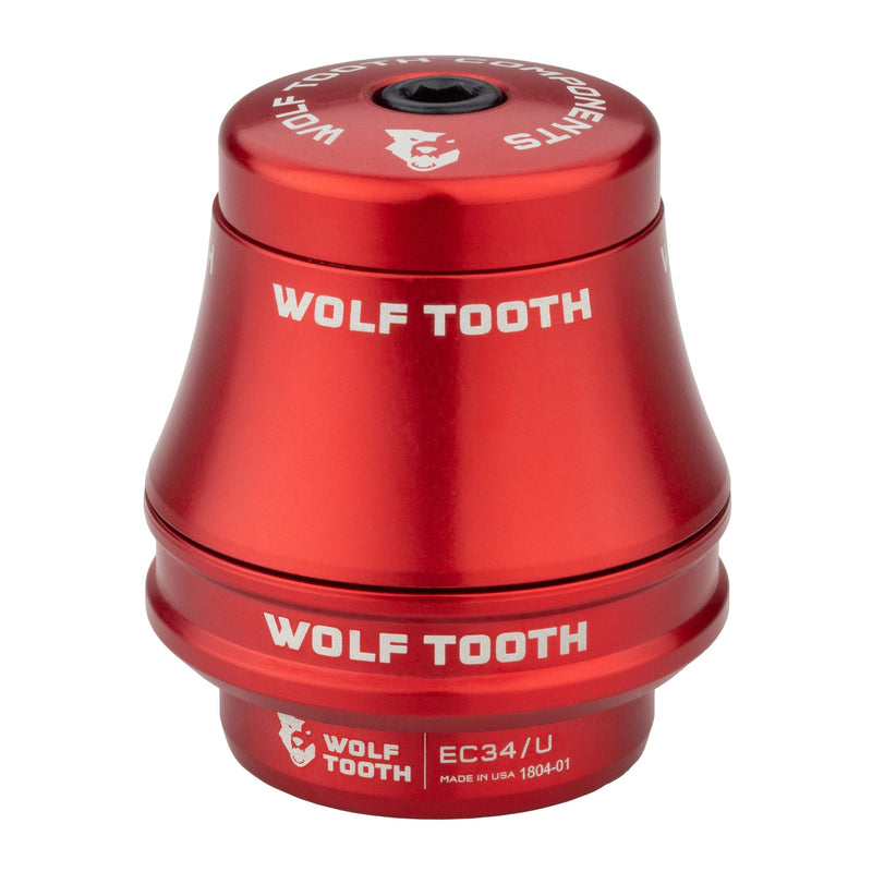 Load image into Gallery viewer, Wolf Tooth Premium Headset - EC34/30 Lower, Red Stainless Steel Bearings
