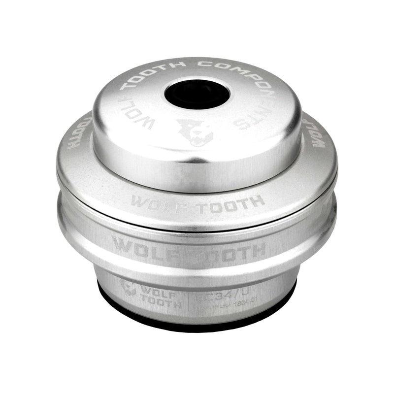 Load image into Gallery viewer, Wolf Tooth Performance Headset EC34/30 Lower - Machined Aircraft-Grade Aluminum, Black Oxide Cartridge Bearings, Dual-Lip Seal, Durable Raw Silver Finish, Lightweight and High-Load Capacity Bicycle Headset for Mountain &amp; Road Bikes
