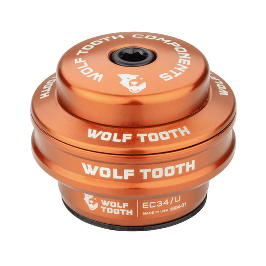 Wolf Tooth Performance Headset EC34/30 Lower - Machined Aircraft-Grade Aluminum, Black Oxide Cartridge Bearings, Dual-Lip Seal, Durable Raw Silver Finish, Lightweight and High-Load Capacity Bicycle Headset for Mountain & Road Bikes