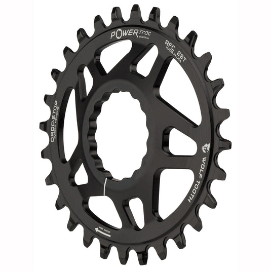 Wolf Tooth 28T Elliptical Direct Mount Chainring for RaceFace/Easton CINCH - Boost Offset, 10% Ovality, Drop-Stop B Technology, 7075-T6 Aluminum, for 9-12-Speed Drivetrains, Improved Traction & Chain Retention