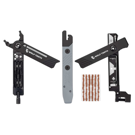 Wolf Tooth 8-Bit Kit One - 3 in 1 Modular Bicycle Multi-Tool Pack, Black/Gray