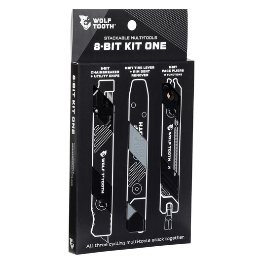 Wolf Tooth 8-Bit Kit One - 3 in 1 Modular Bicycle Multi-Tool Pack, Black/Gray