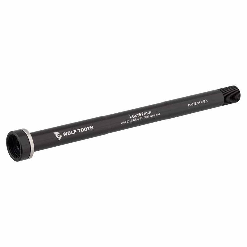Load image into Gallery viewer, Wolf Tooth 12mm 1.75x192mm Rear Thru Axle - Aerospace-Grade Aluminum, Steel Washer, Precision Fit, Made in Minnesota for Bike Stability &amp; Durability
