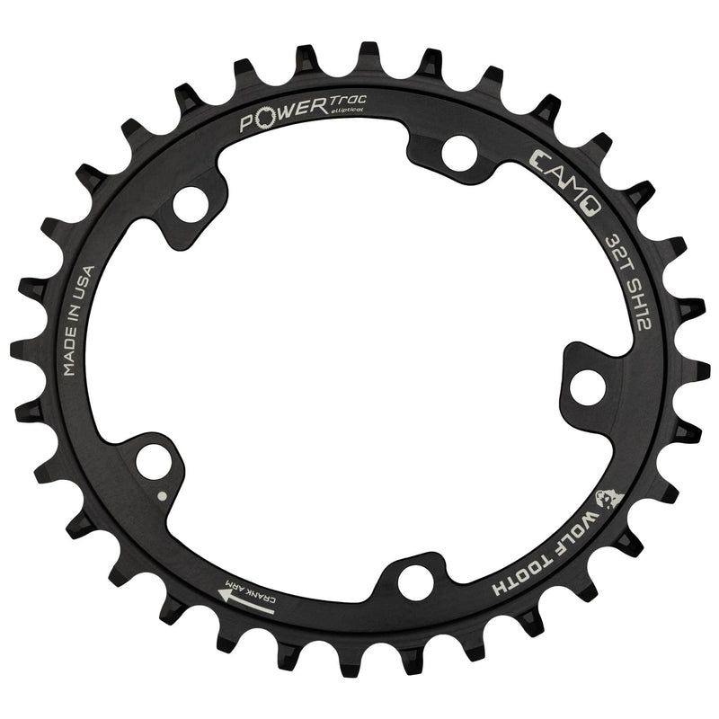 Load image into Gallery viewer, Wolf Tooth CAMO Aluminum Elliptical Chainring - 30t, Wolf Tooth CAMO Mount, Drop-Stop B, Black
