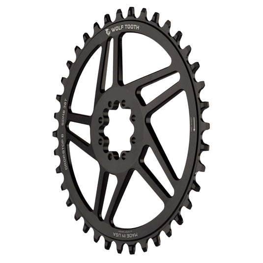 Wolf Tooth Direct Mount Chainring - 36t, SRAM 8-Bolt Direct Mount, 6mm Offset, Drop-Stop ST, Requires 12-Speed HG+