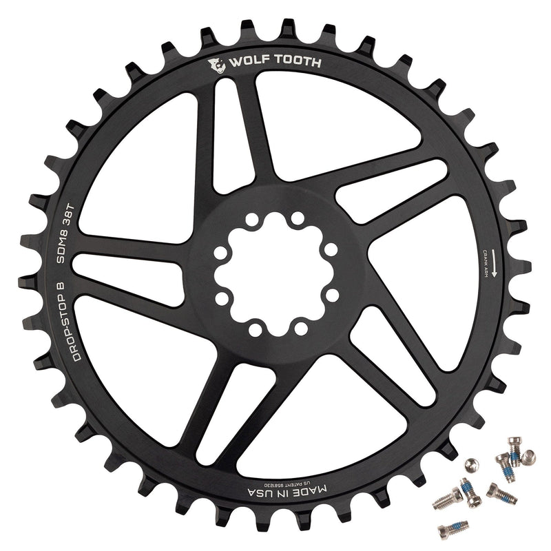 Load image into Gallery viewer, Wolf Tooth Direct Mount Chainring - 34t, SRAM 8-Bolt Direct Mount, 6mm Offset, Drop-Stop ST, Requires 12-Speed HG+
