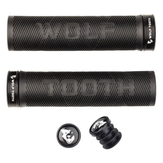 Wolf Tooth Echo Lock-On Grips Black/Raw Silver