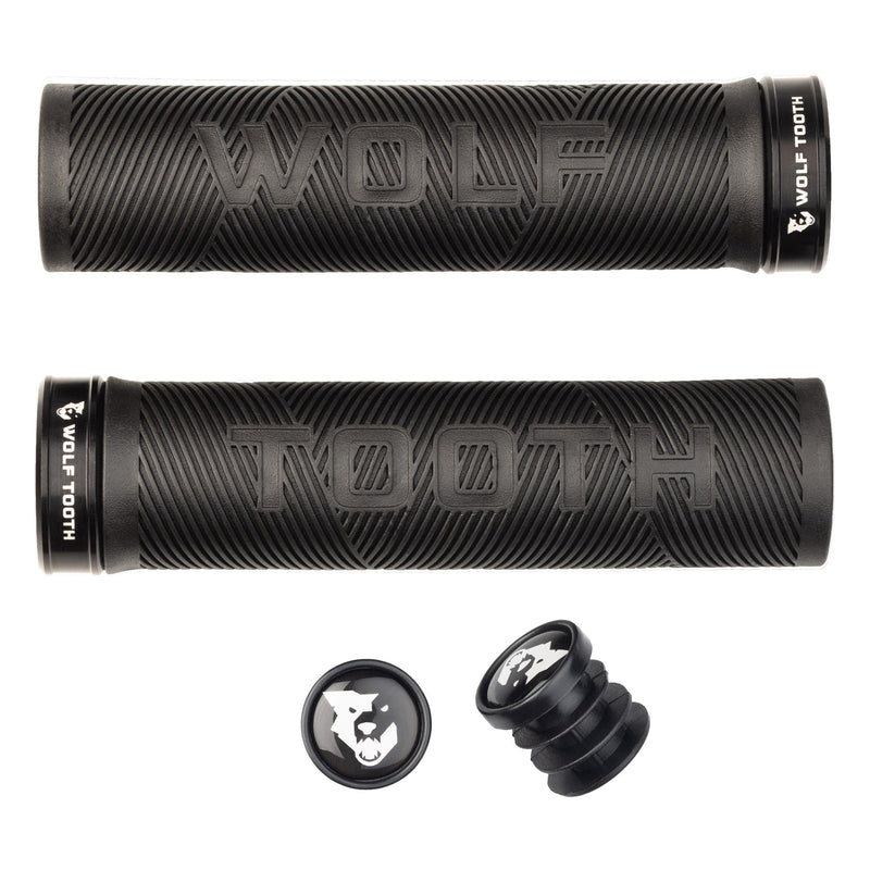 Load image into Gallery viewer, Wolf Tooth Echo Lock-On Grips Raw Silver
