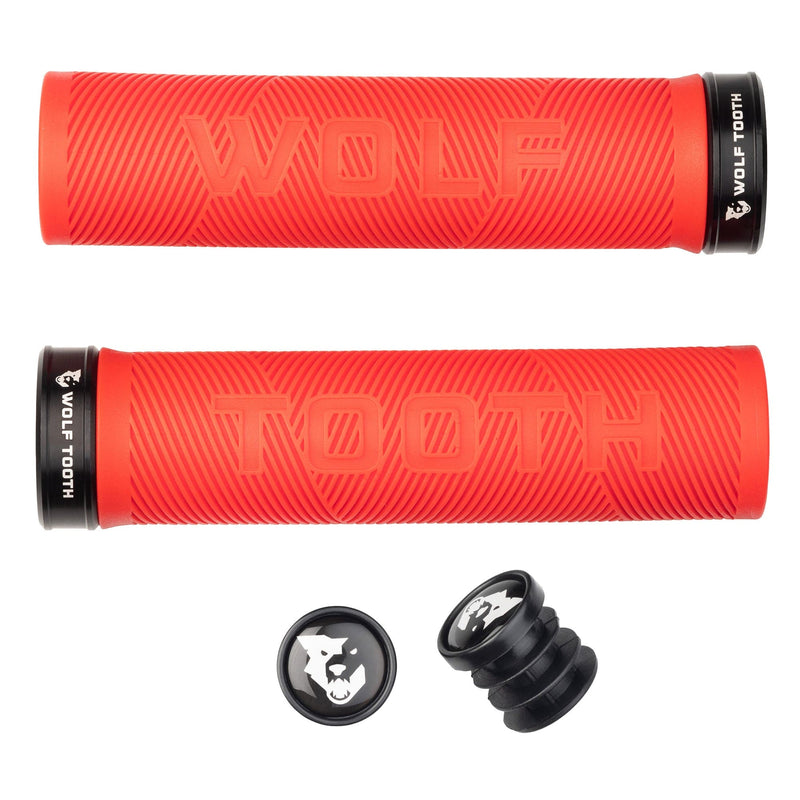 Load image into Gallery viewer, Wolf Tooth Echo Lock-On Grips Red/Black
