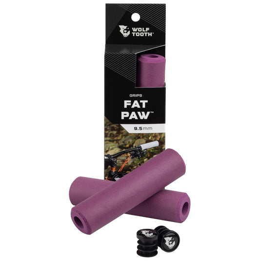 Wolf Tooth Fat Paw Orange Dual-Density Silicone Bike Bar End Plugs & Grips - Vibration Damping, Large Diameter for Comfort & Grip Compatibility