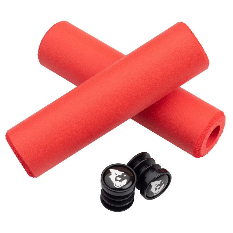 Load image into Gallery viewer, Wolf Tooth Fat Paw Orange Dual-Density Silicone Bike Bar End Plugs &amp; Grips - Vibration Damping, Large Diameter for Comfort &amp; Grip Compatibility
