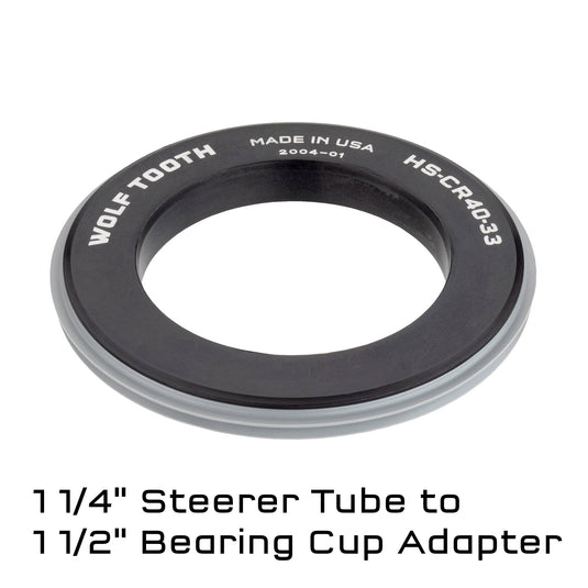 Wolf Tooth Crown Race Adapters - 1 1/8" Steerer to 1 1/2" Bearing Cup, Aluminum