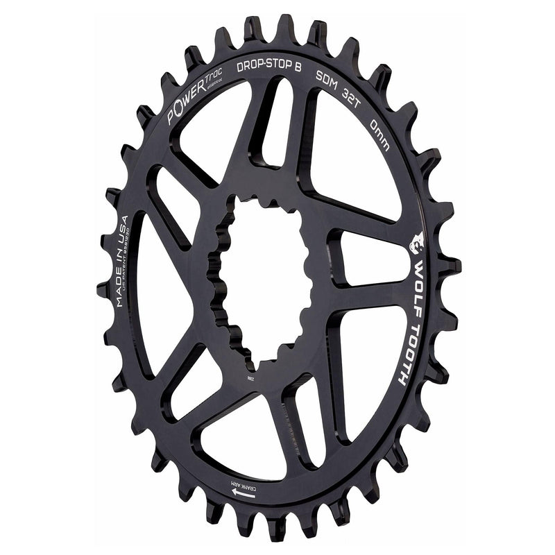 Load image into Gallery viewer, Wolf Tooth Elliptical Chainring 30t SRAM Direct Mount 10/11/12-Spd Aluminum Blk

