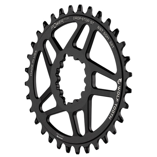 Wolf Tooth Elliptical Direct Mount Chainring - 28t, SRAM Direct Mount, Drop-Stop B, For SRAM 3-Bolt Boost Cranksets, 3mm