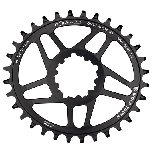Wolf Tooth Elliptical Direct Mount Chainring - 30t, SRAM Direct Mount, Drop-Stop B, For SRAM BB30 Short Spindle Cranks,