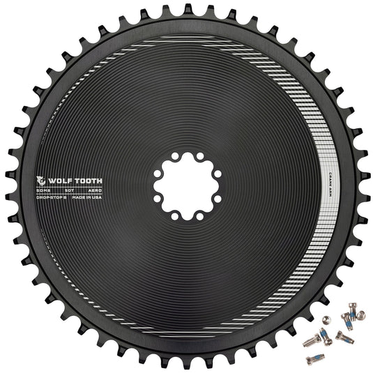 Premium Wolf Tooth Aero Direct Mount Chainrings – Lightweight 7075-T6 Aluminum, Drop-Stop® Technology, Optimized for Gravel & Road Cycling