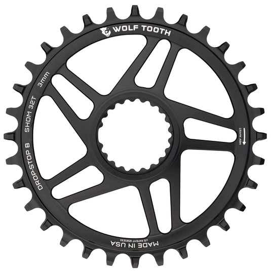Wolf Tooth Direct Mount Chainring - 36t, Shimano DM, For Boost Cranks, 3mm Offset, Drop-Stop ST, Requires 12-Speed HG+