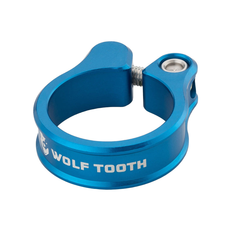 Load image into Gallery viewer, Wolf Tooth 28.6mm Aluminum Seatpost Clamp with Custom Self-Aligning Bolt &amp; Anchor, Red, Precision Machined, Compatible with Modern Carbon Frames
