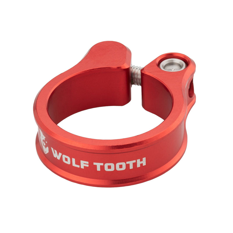 Load image into Gallery viewer, Wolf Tooth Blue 28.6mm Aluminum Self-Aligning Seatpost Clamp
