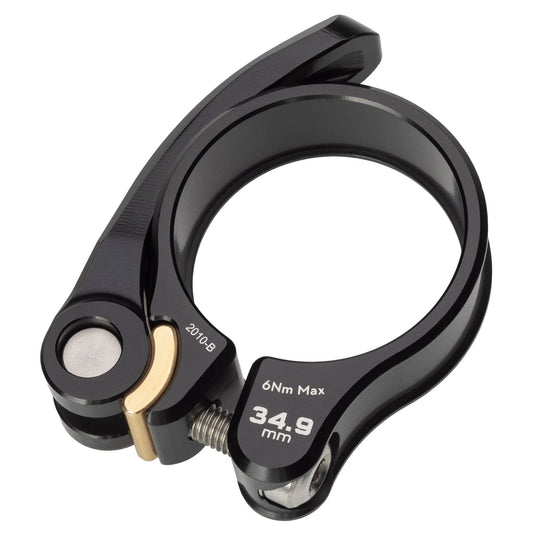 Wolf Tooth Components 28.6mm Aluminum Quick Release Seatpost Clamp - Low-Profile Ergonomic Lever, CNC Machined, Suitable for Carbon, Steel & Titanium Frames