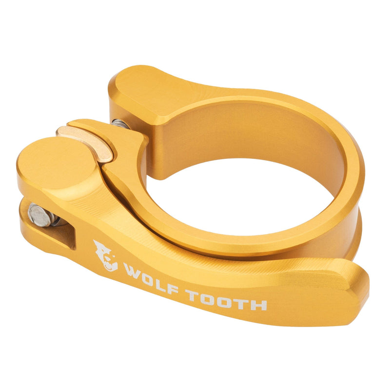 Load image into Gallery viewer, Wolf Tooth 28.6mm Aluminum Quick Release Seatpost Clamp - CNC Machined, Ergonomic, Lightweight, Red

