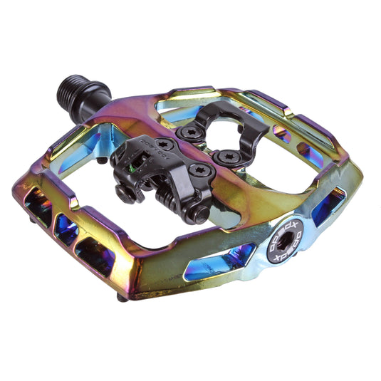 xpedo pedale mtb Xpedo Ambix Platform+Clipless Pedals Oil Slick