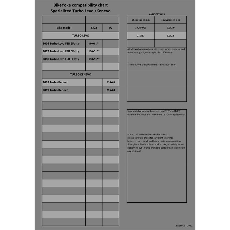 Load image into Gallery viewer, Bike Yoke Yoke #7 Turbo Kenevo 2018,19 - 216x63mm
