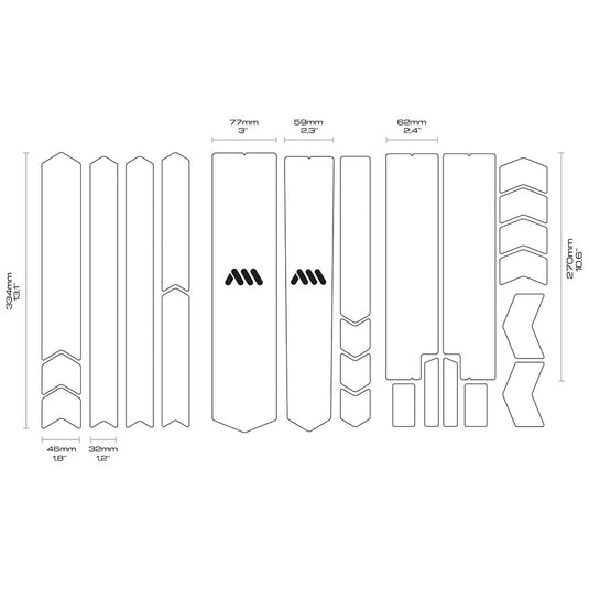 All Mountain Style Total Honeycomb Frame Guard, Clear/Silver