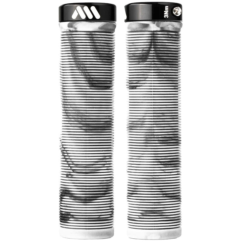 Load image into Gallery viewer, All-Mountain-Style-Barcode-Grips-White-Camo-Grips-132mm-Bicycle-Grips
