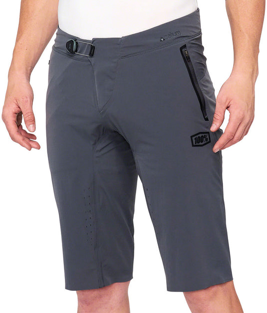 100% Celium Shorts - Black, Men's, Size 34 DWR Lightweight Nylon/Spandex