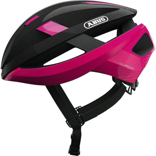 Abus-Viantor-Helmet-Medium-(52-58cm)-Half-Face--Adjustable-Fitting--Semi-Enclosing-Plastic-Ring--Ponytail-Compatible--Acticage-Pink_HE5057