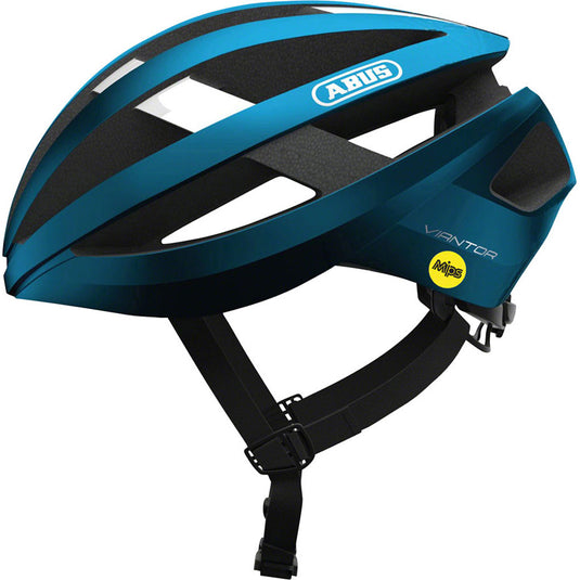 Abus-Viantor-Helmet-Small-(51-55cm)-Half-Face--MIPS--Adjustable-Fitting--Semi-Enclosing-Plastic-Ring--Ponytail-Compatible--Acticage-Blue_HLMT4920