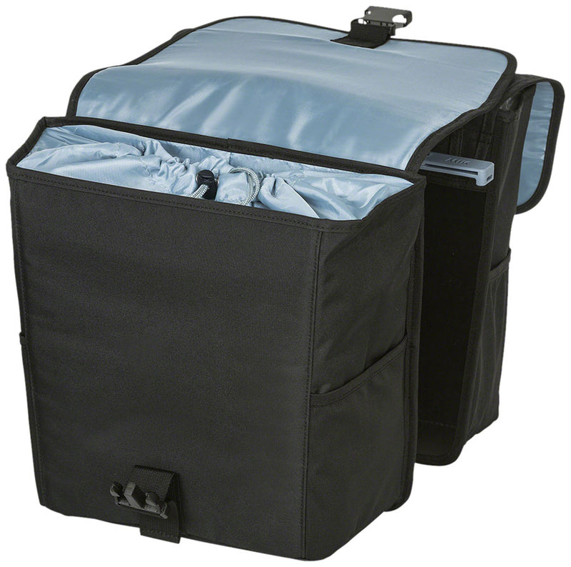 Load image into Gallery viewer, Pack of 2 Basil Go Double  Pannier - MIK Attachment, 32L, Black
