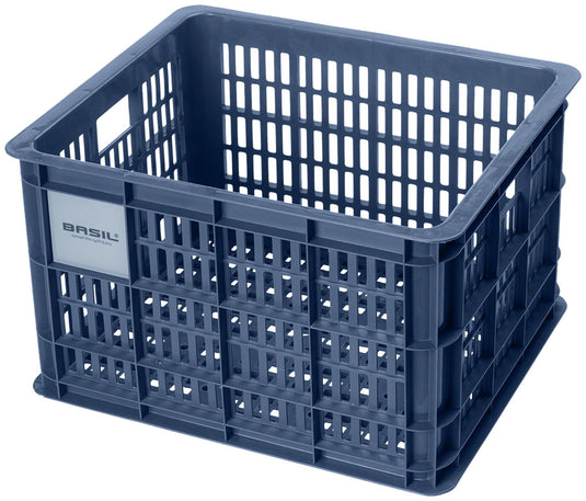 Basil Crate Basket - Medium, 27L, Plastic, Bluestone