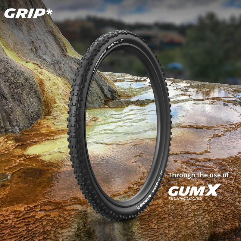 Load image into Gallery viewer, Michelin Wild XC Performance Line Tubeless Cross Country MTB Tires – 29x2.25 &amp; 2.35 with Gum-X Technology, Puncture Protection, and Soft Terrain Grip
