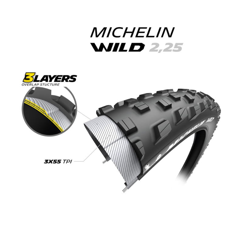 Load image into Gallery viewer, Michelin Wild Access Mountain Tires – Durable, Race-Inspired 27.5'' &amp; 29'' Clincher Tires with Optimized Tread for Mixed Terrain &amp; Enhanced Grip
