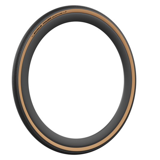 Michelin Power Adventure Classic TS TLR, Gravel Tire, 700x42C, Folding, Tubeless Ready, GUM-X, GUM-X, 3x100TPI, Tanwall