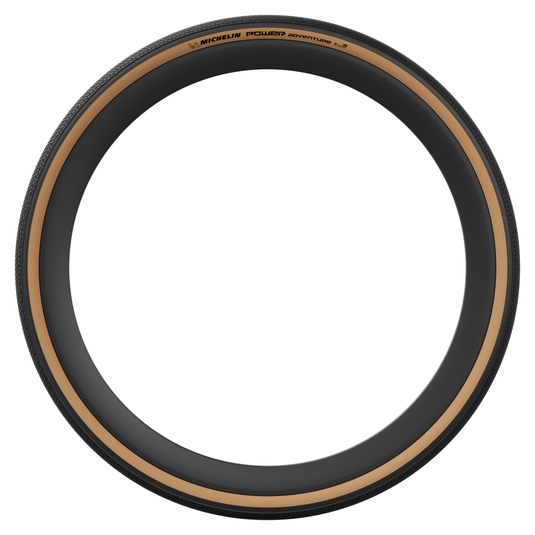 Michelin Power Adventure Classic TS TLR, Gravel Tire, 700x36C, Folding, Tubeless Ready, GUM-X, GUM-X, 3x100TPI, Tanwall