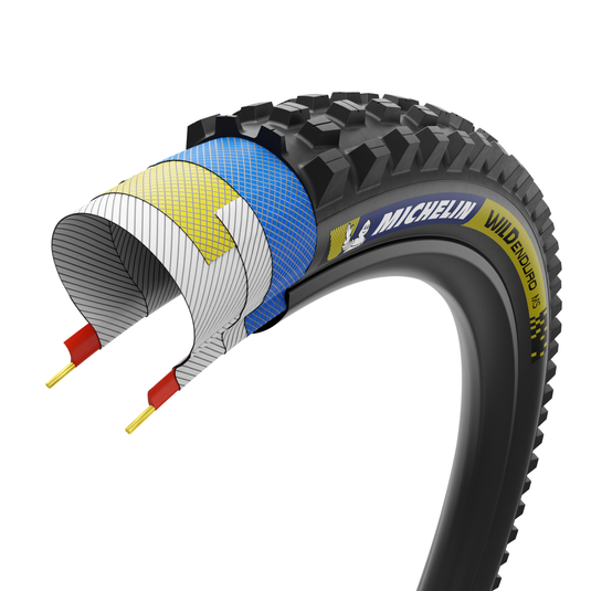 Michelin WILD ENDURO MS RACING LINE DK, Mountain Tire, 29''x2.40, Folding, Tubeless Ready, MAGI-X, Black
