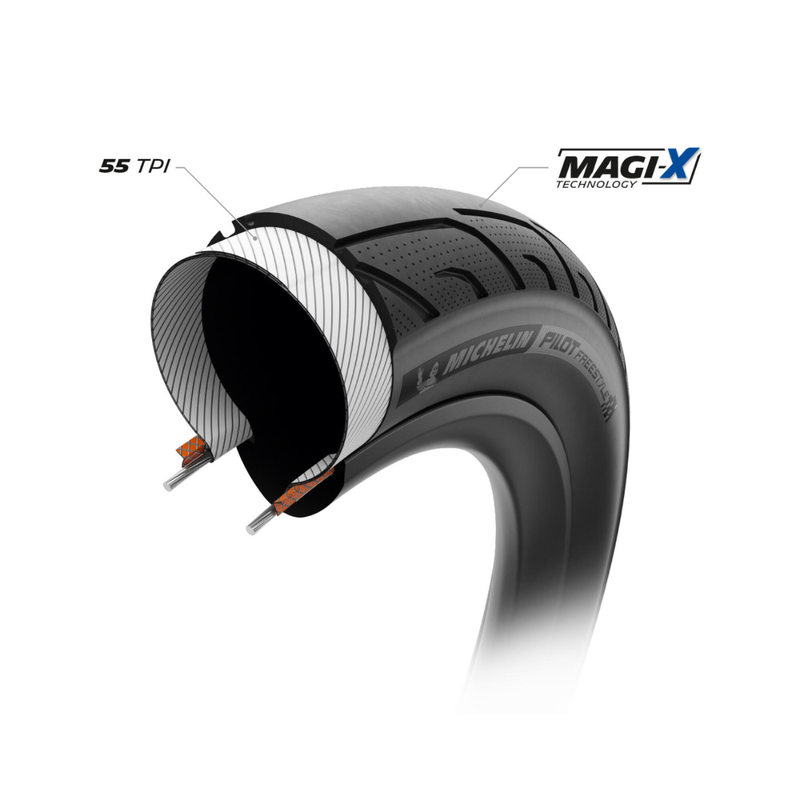 Load image into Gallery viewer, Michelin Pilot Freestyle 20''x2.30, Wire, Clincher, MAGI-X, Black
